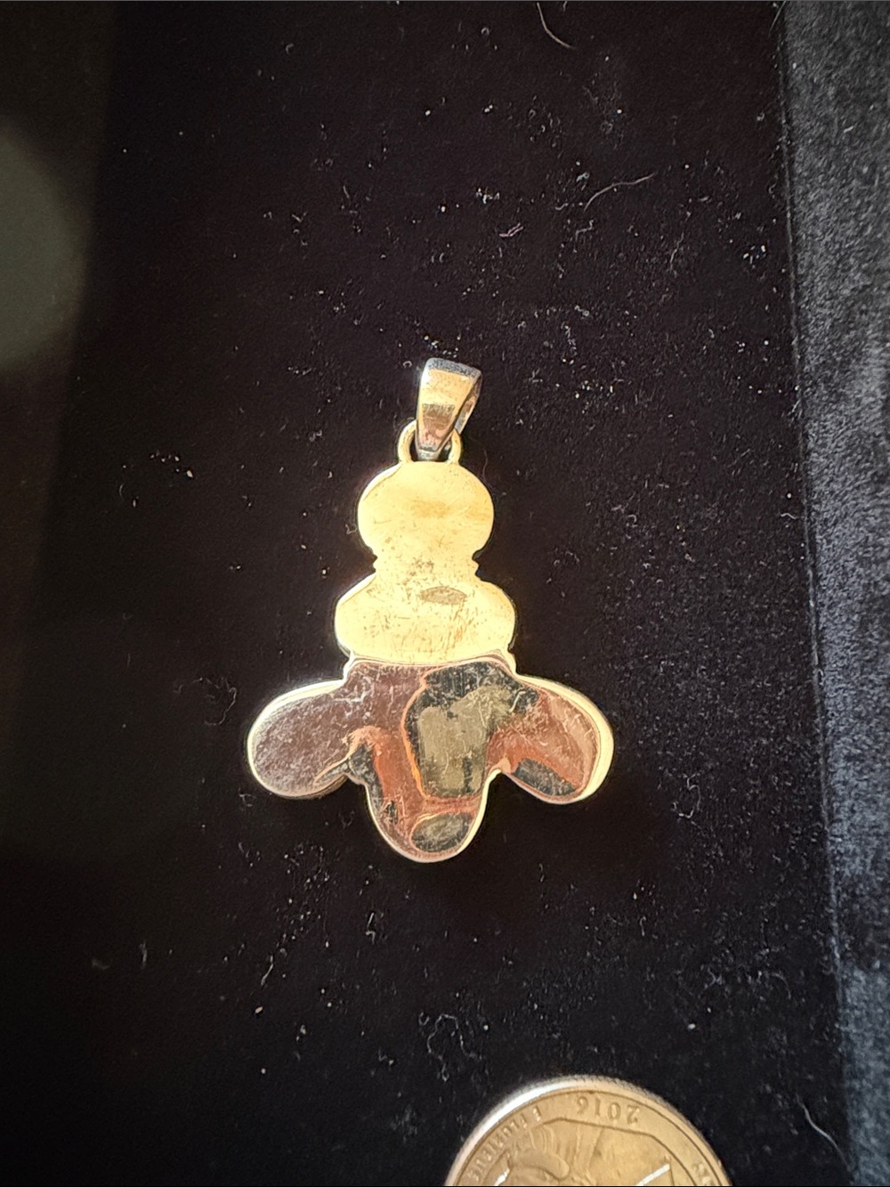Orange Spiney and Royston Turquoise Pendant - Picture 3 of 4